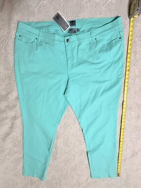Plus-Size Mint Green Women's Stretch Jeans Leggings